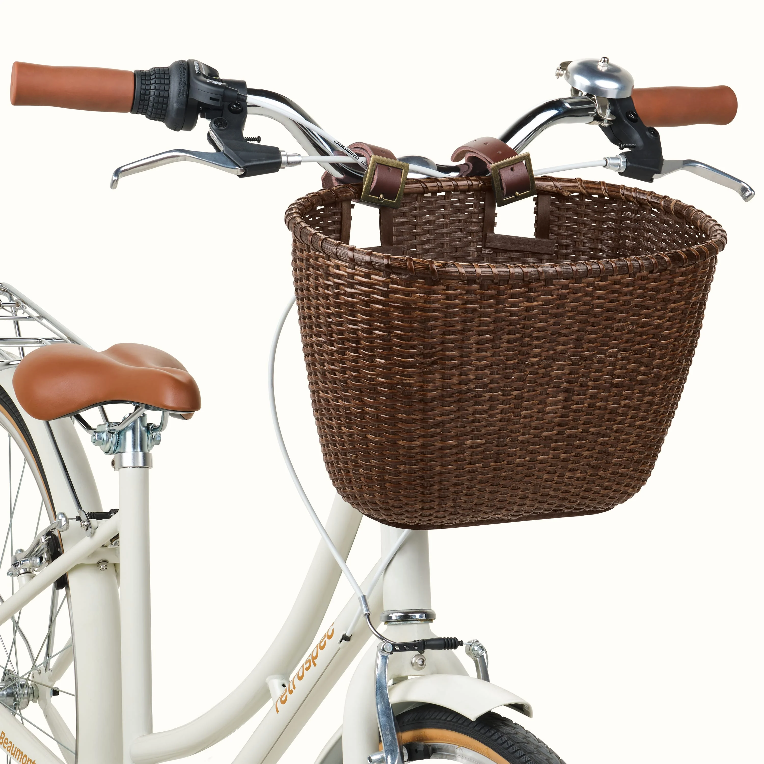 Dreamcatcher Handwoven Cane Bike Basket - Image 7