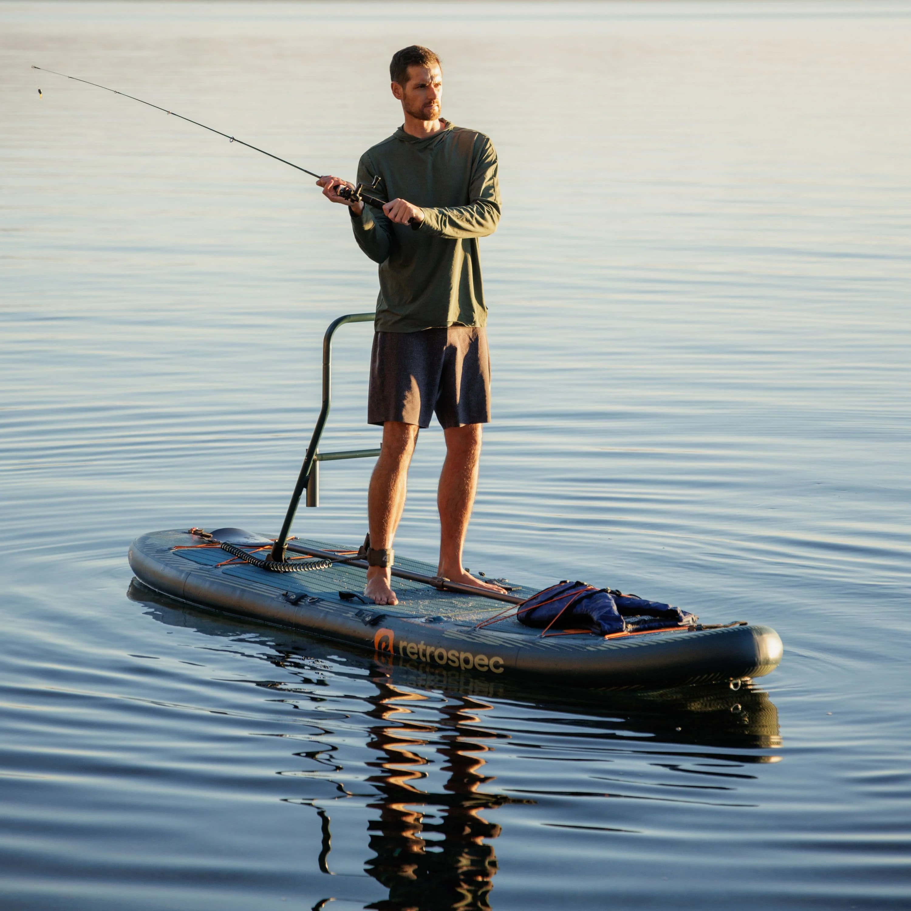 June Inflatable Fishing Paddle Board Kayak Hybrid 11’6” - Image 5