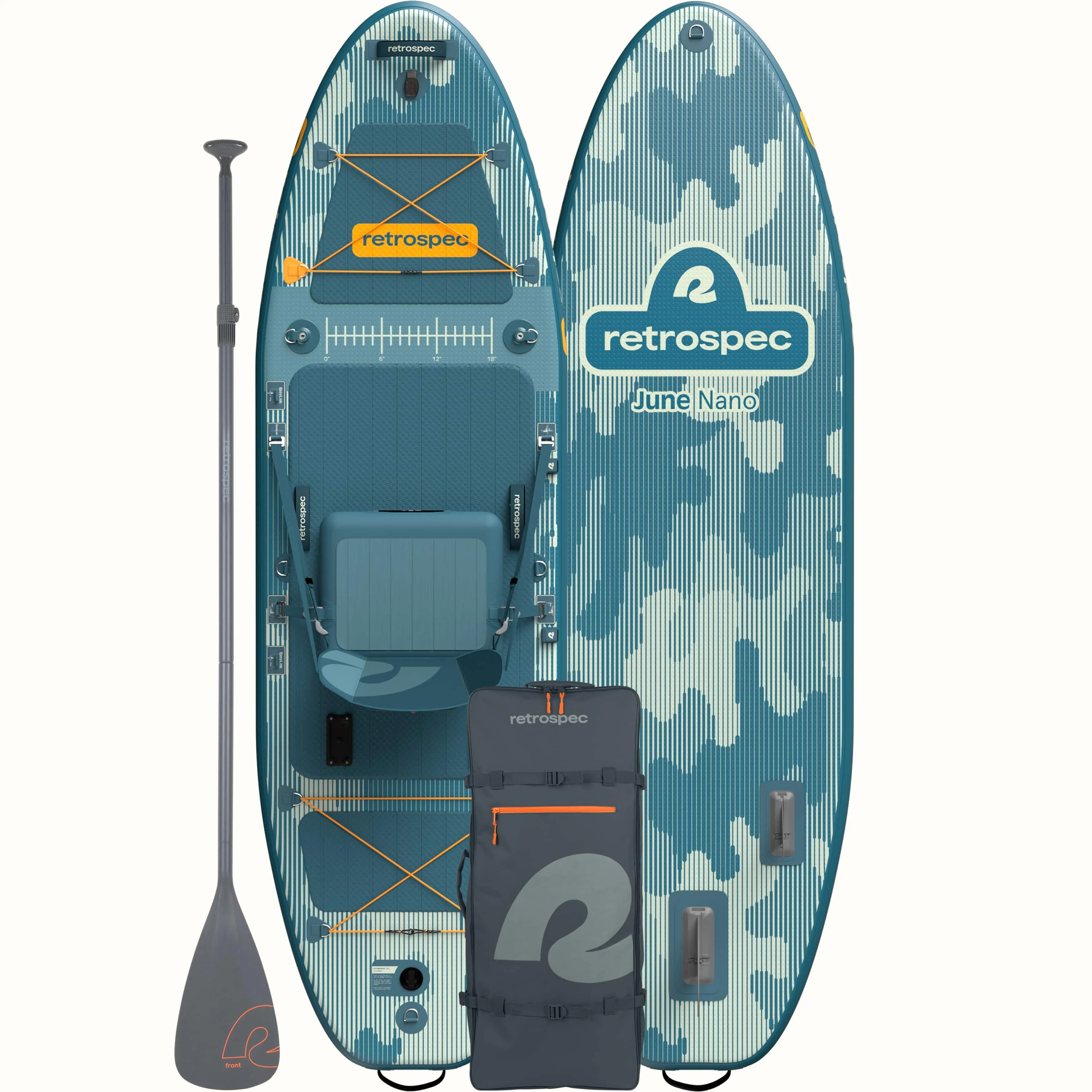 June Nano Kids Inflatable Fishing Paddle Board Kayak Hybrid 9'6" - Image 11