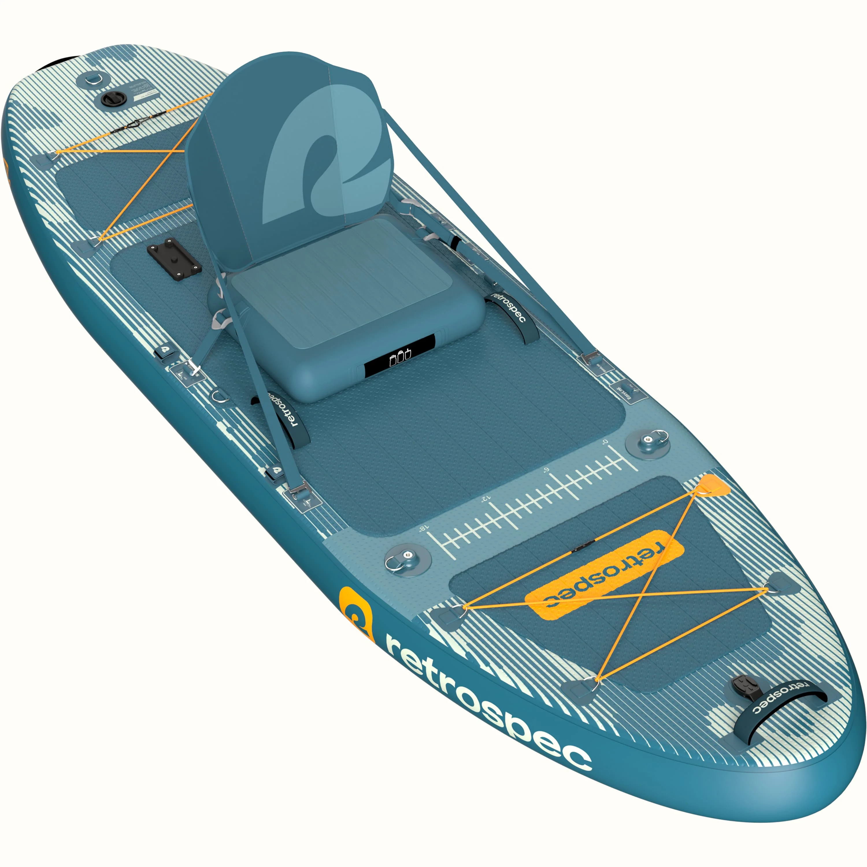 June Nano Kids Inflatable Fishing Paddle Board Kayak Hybrid 9'6" - Image 13