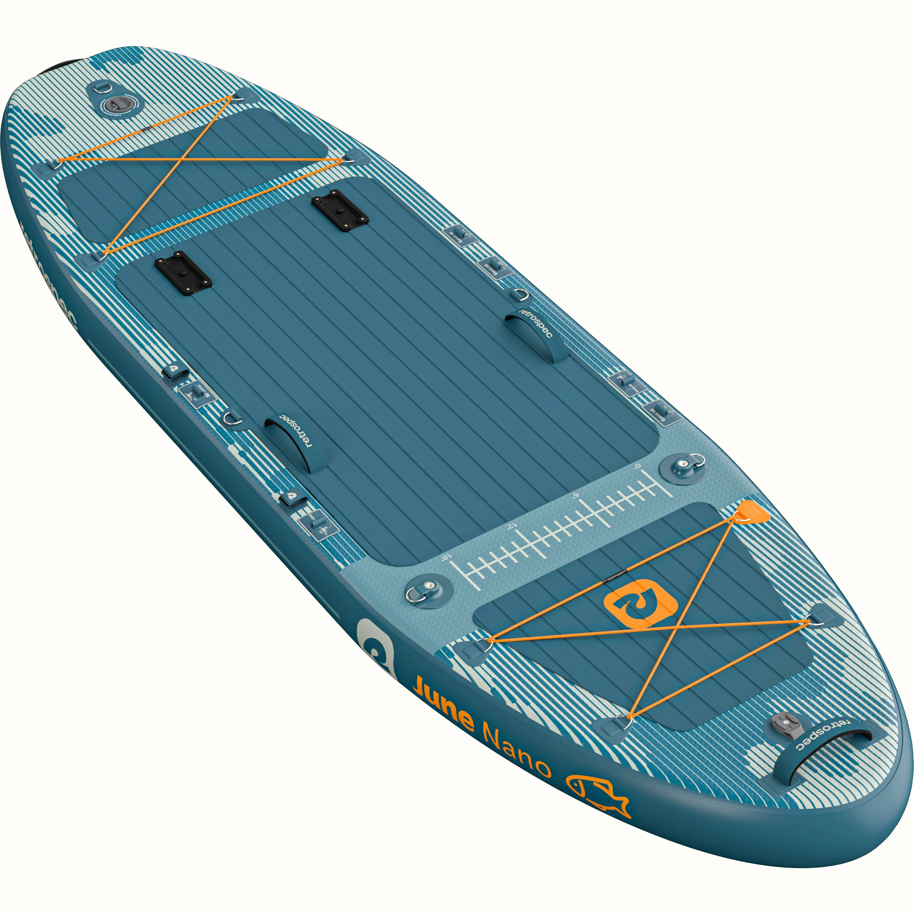 June Nano Kids Inflatable Fishing Paddle Board Kayak Hybrid 9'6" - Image 6